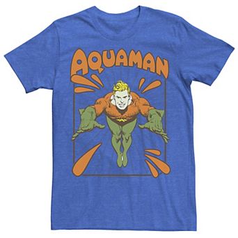 Men's DC Comics Aquaman Simple Text Logo Portrait Tee