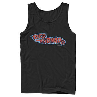 Men's DC Comics Red Tornado Text Logo Poster Tank Top