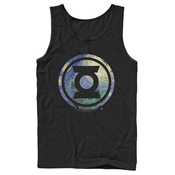 Men's DC Comics Green Lantern Starry Night Logo Tank Top