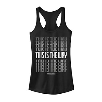 Juniors' Star Wars The Mandalorian "This Is The Way" Text Stack Tank Top