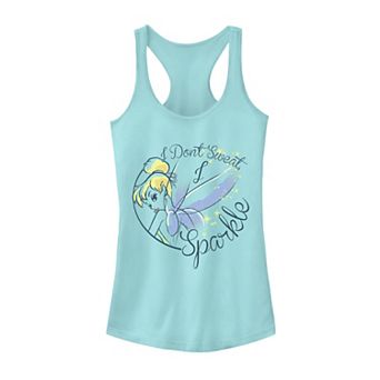 Disney's Peter Pan Tinkerbell Juniors' "I Don't Sweat, I Sparkle" Tank Top