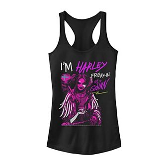 Juniors' Birds Of Prey "I'm Harley Freakin Quinn" Tank Top