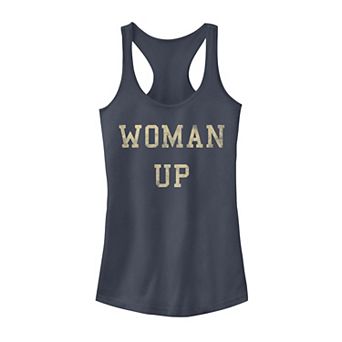 Juniors' "Woman Up" Text Tank Top