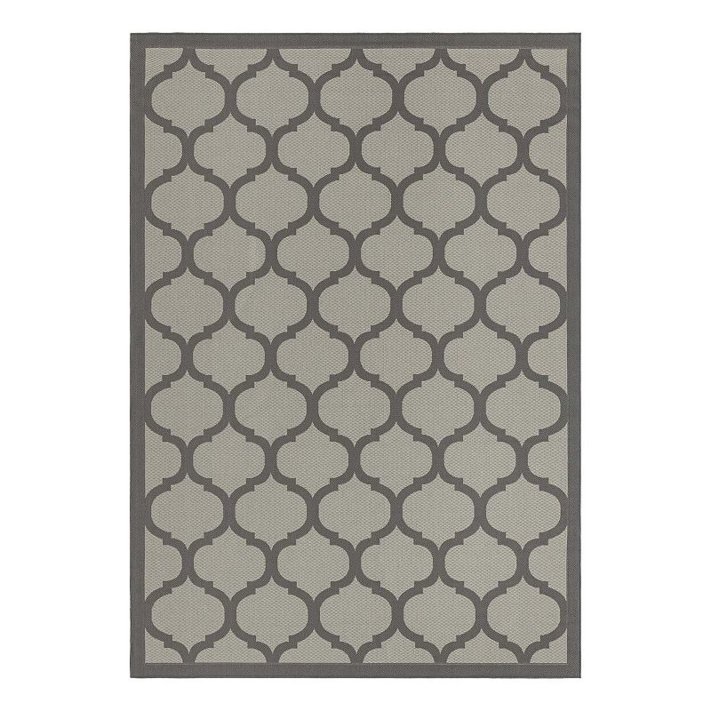 Unique Loom Moroccan Indoor Outdoor Area Rug, Grey, 7X10 Ft