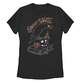 Juniors' Disney's Snow White Queen's Crow on Skull Tee