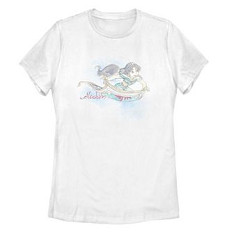 Disney's Aladdin Jasmine Juniors' Magic Ride Watercolor Tee