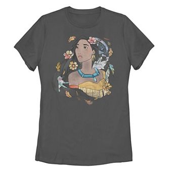 Juniors' Disney's Pocahontas Dreamcatcher Watercolor Tee