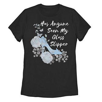 Juniors' Disney's Cinderella Glass Slipper Tee