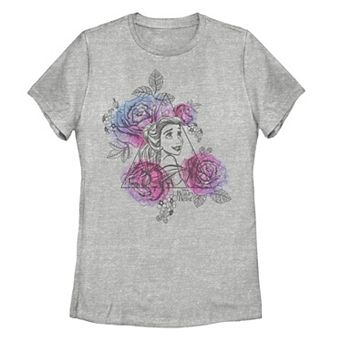 Juniors' Disney's Beauty And The Beast Roses Triangle Tee
