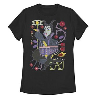 Disney's Sleeping Beauty Maleficent Juniors' Playing Card Tee