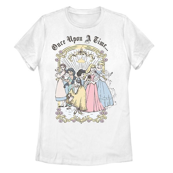 Juniors Disney Princesses Once Upon A Time Cartoon Tee