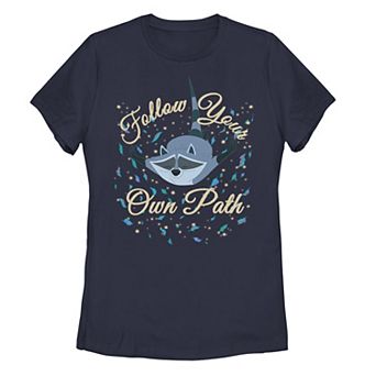 Disney's Pocahontas Meeko Follow Your Own Path Text Juniors' Tee