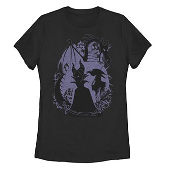 Disney's Sleeping Beauty Maleficent Dragon Silhouette Juniors' Tee