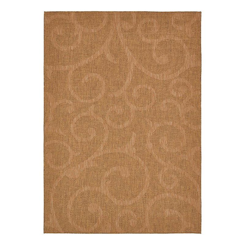 Unique Loom Outdoor Vine Rug, Brown, 9X12 Ft