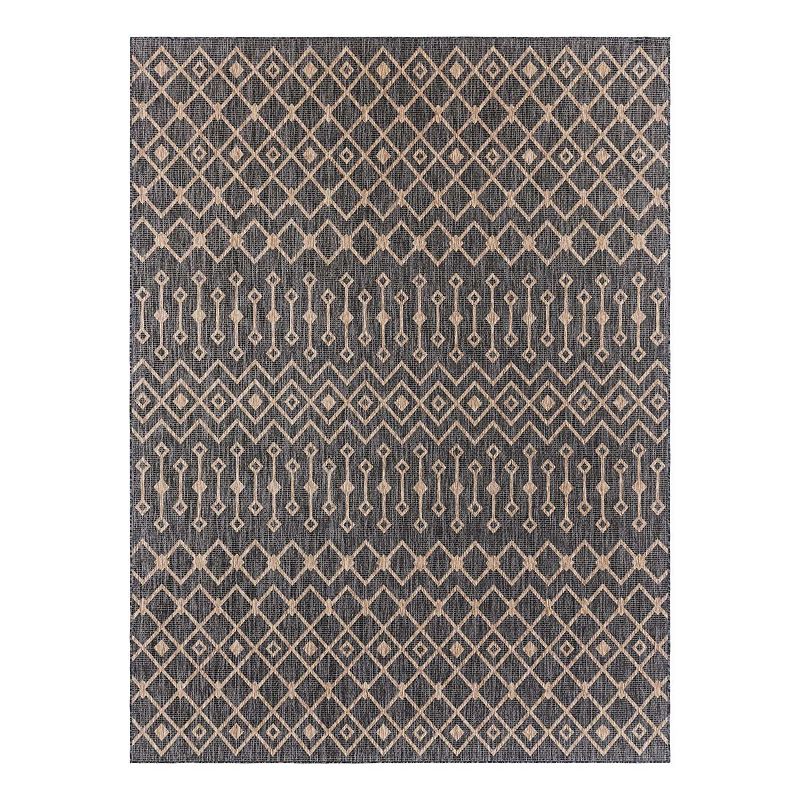 Unique Loom Outdoor Tribal Trellis Rug, Grey, 7X10 Ft