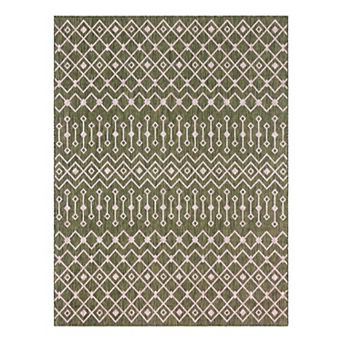 Unique Loom Outdoor Tribal Trellis Rug