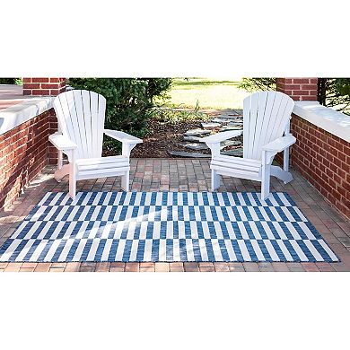 Unique Loom Outdoor Striped Rug