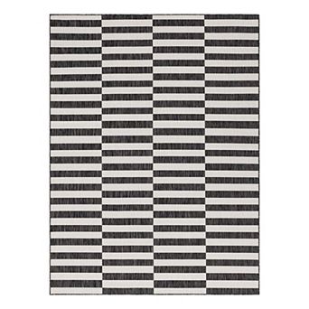 Unique Loom Outdoor Striped Rug