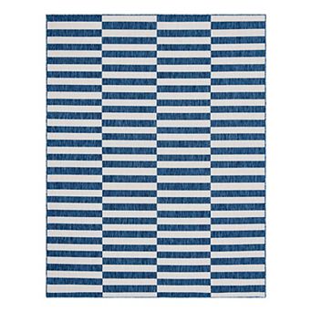 Unique Loom Outdoor Striped Rug