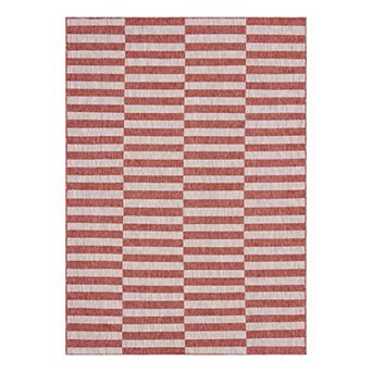 Unique Loom Outdoor Striped Rug