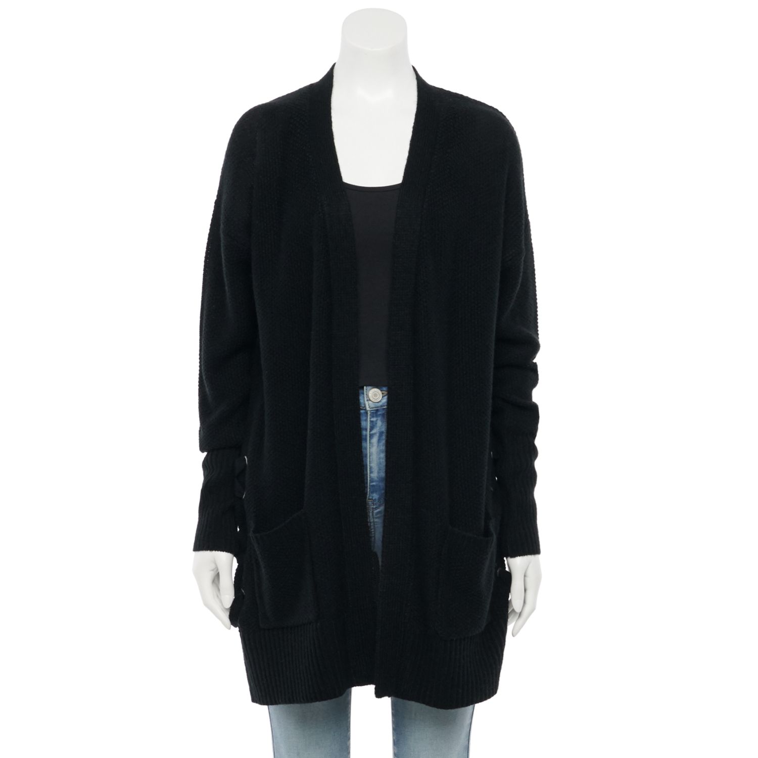 long black button up cardigan