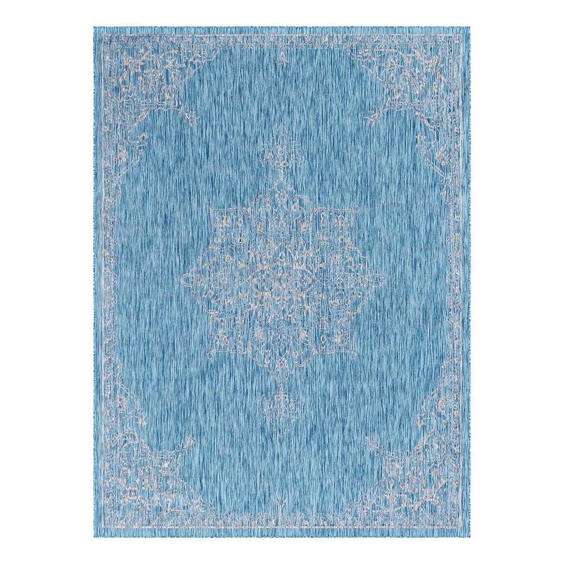 Unique Loom Antique Outdoor Rug, Blue, 8X11.5 Ft