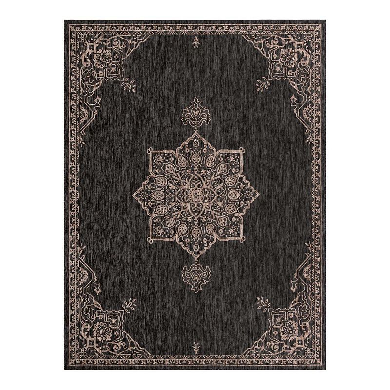 Unique Loom Antique Outdoor Rug, Grey, 8X11.5 Ft