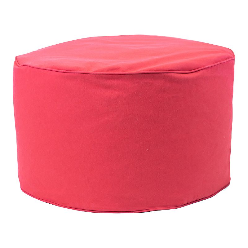 Gold Medal Round Ottoman, Red