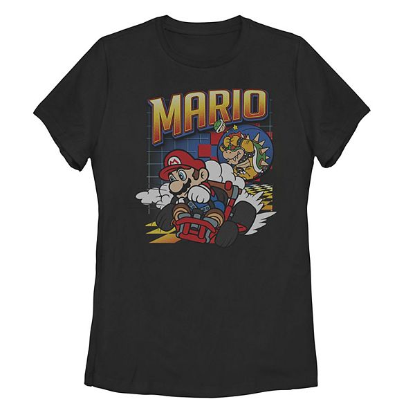 Juniors' Nintendo Mario Kart Bowser Mario Racing Graphic Tee