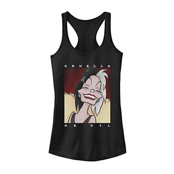 Juniors' Disney's Dalmatians Cruella Smile Graphic Tank Top