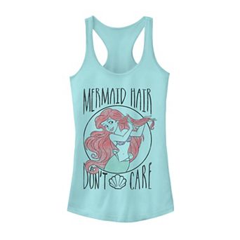 Juniors' Disney's Little Mermaid Hair Don't Care Graphic Tank Top