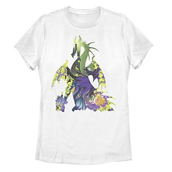 Juniors' Disney's Sleeping Beauty Maleficent's Dragon Silhouette Tee