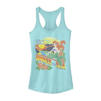 Juniors' Disney's Little Mermaid Ariel Tropical Vintage Graphic Tank Top