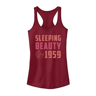 Juniors' Disney's Sleeping Beauty 1959 Retro Circle Logo Tank Top