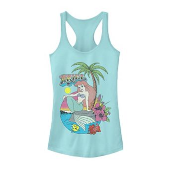 Juniors' Disney's Little Mermaid Ariel Faded Logo Tank Top