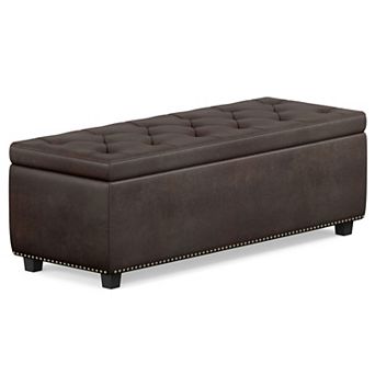 Simpli Home Hamilton Traditional Storage Ottoman
