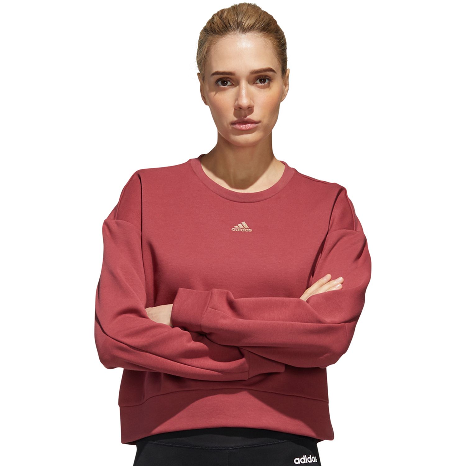 red adidas sweatshirt womens