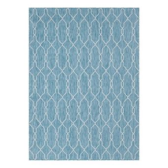 Unique Loom Links Trellis Indoor Outdoor Rug