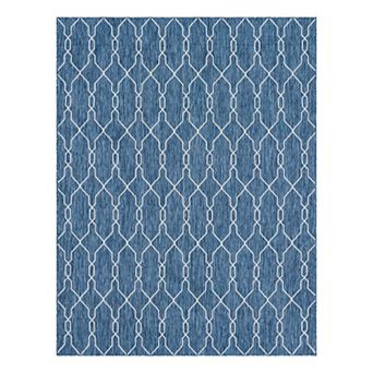 Unique Loom Links Trellis Indoor Outdoor Rug