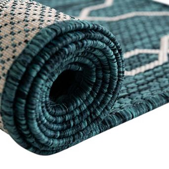 Unique Loom Links Trellis Indoor Outdoor Rug