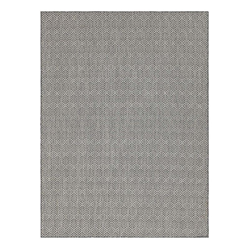 Unique Loom Deco Trellis Indoor Outdoor Rug, Grey, 9X12 Ft