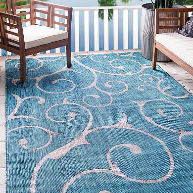 Unique Loom Curl Indoor Outdoor Rug