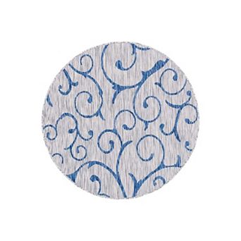 Unique Loom Curl Indoor Outdoor Rug