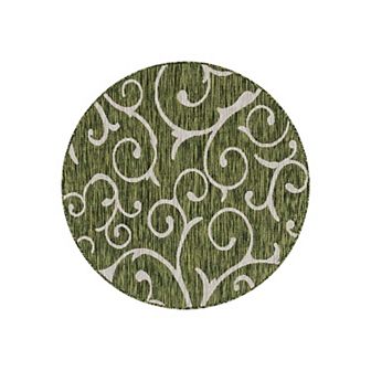 Unique Loom Curl Indoor Outdoor Rug