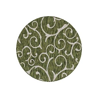 Unique Loom Curl Indoor Outdoor Rug