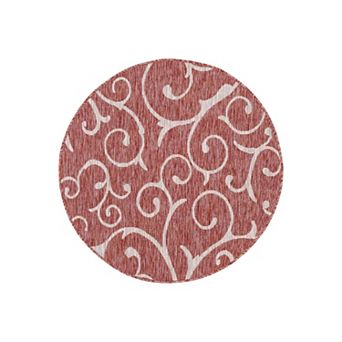 Unique Loom Curl Indoor Outdoor Rug