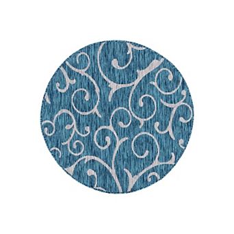 Unique Loom Curl Indoor Outdoor Rug