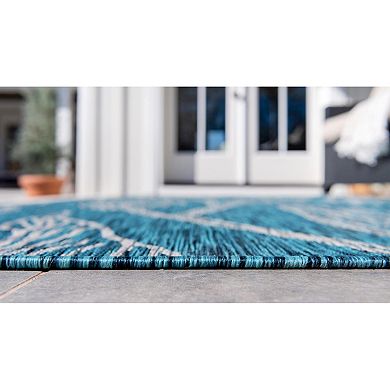 Unique Loom Leaf Indoor Outdoor Rug