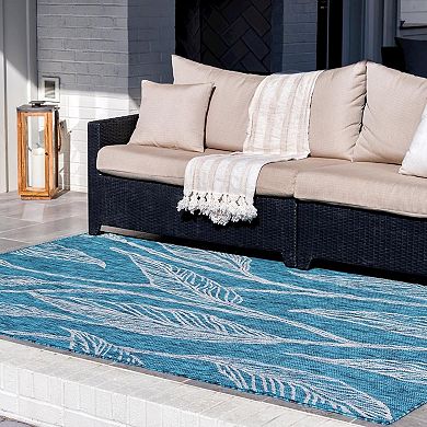 Unique Loom Leaf Indoor Outdoor Rug