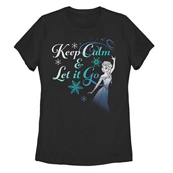 Disney's Frozen Elsa Keep Calm & Let It Go Juniors' Tee